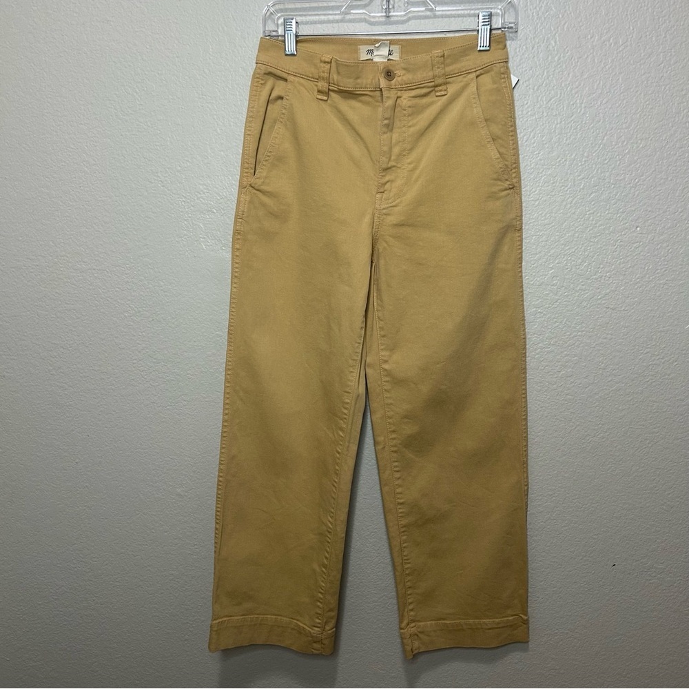 Madewell Perfect Vintage Wide Leg Pants Khaki Size 25 High Rise